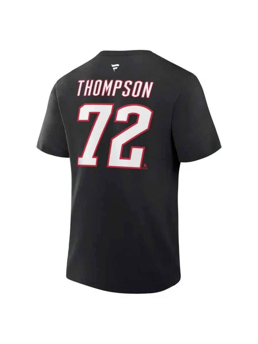 Футболка с длинным рукавом Tage Thompson Black Buffalo Sabres Authentic Stack Name & Number Fanatics — изображение 2 из 3