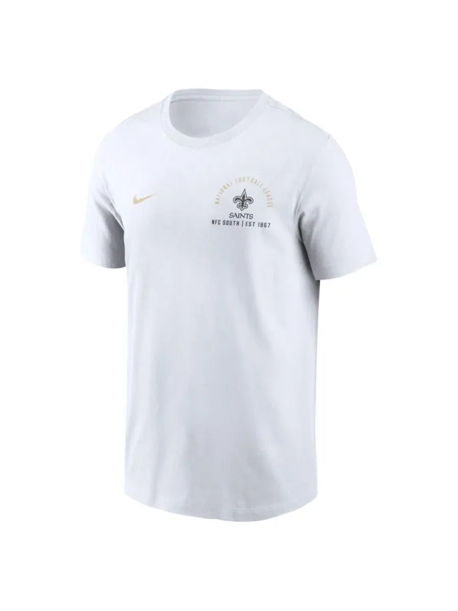 Футболка с коротким рукавом New Orleans Saints Split Logo Nike — изображение 2 из 3, белый
