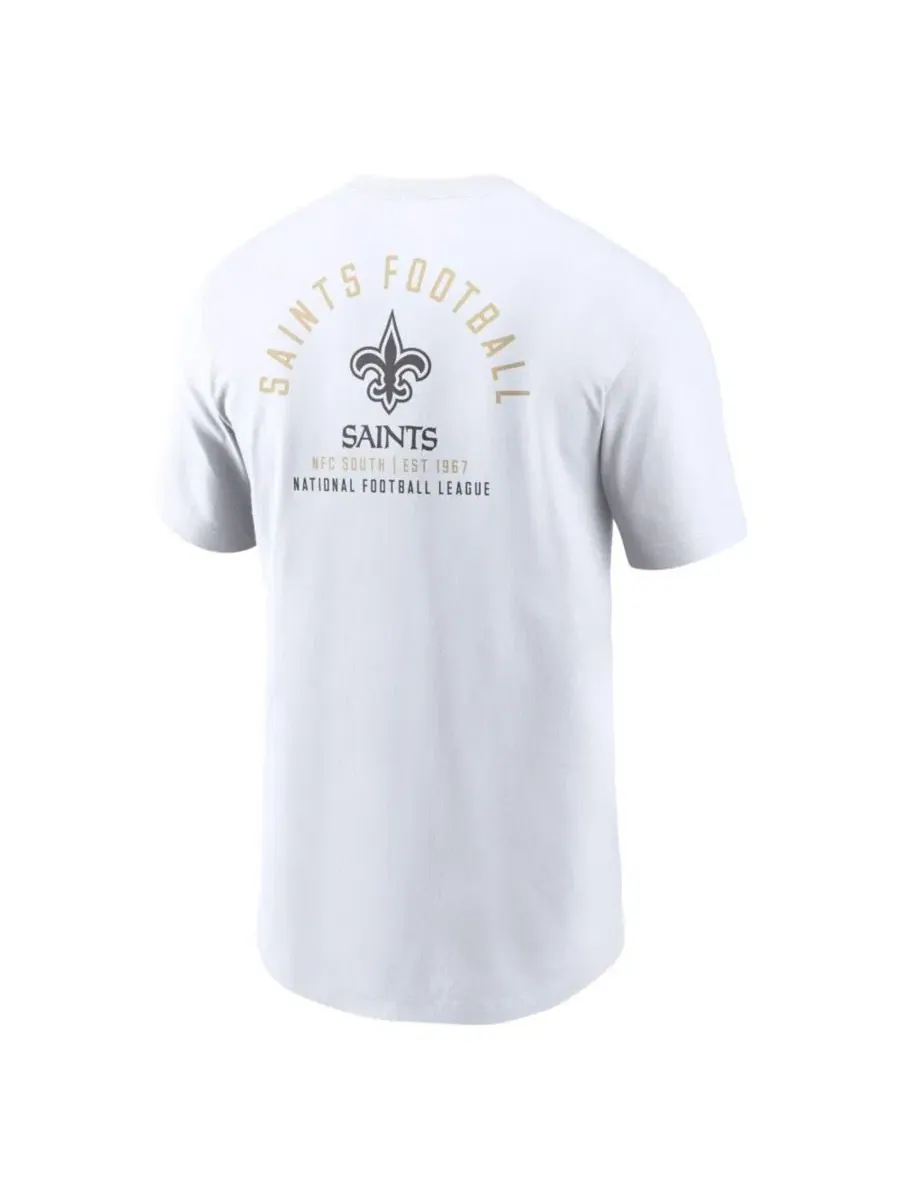 Футболка с коротким рукавом New Orleans Saints Split Logo Nike — изображение 3 из 3, белый