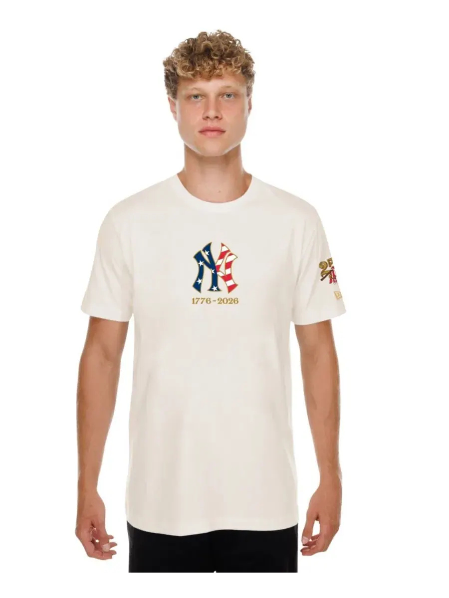 Футболка мужская с коротким рукавом и принтом New York Yankees 250th Fourth of July New Era