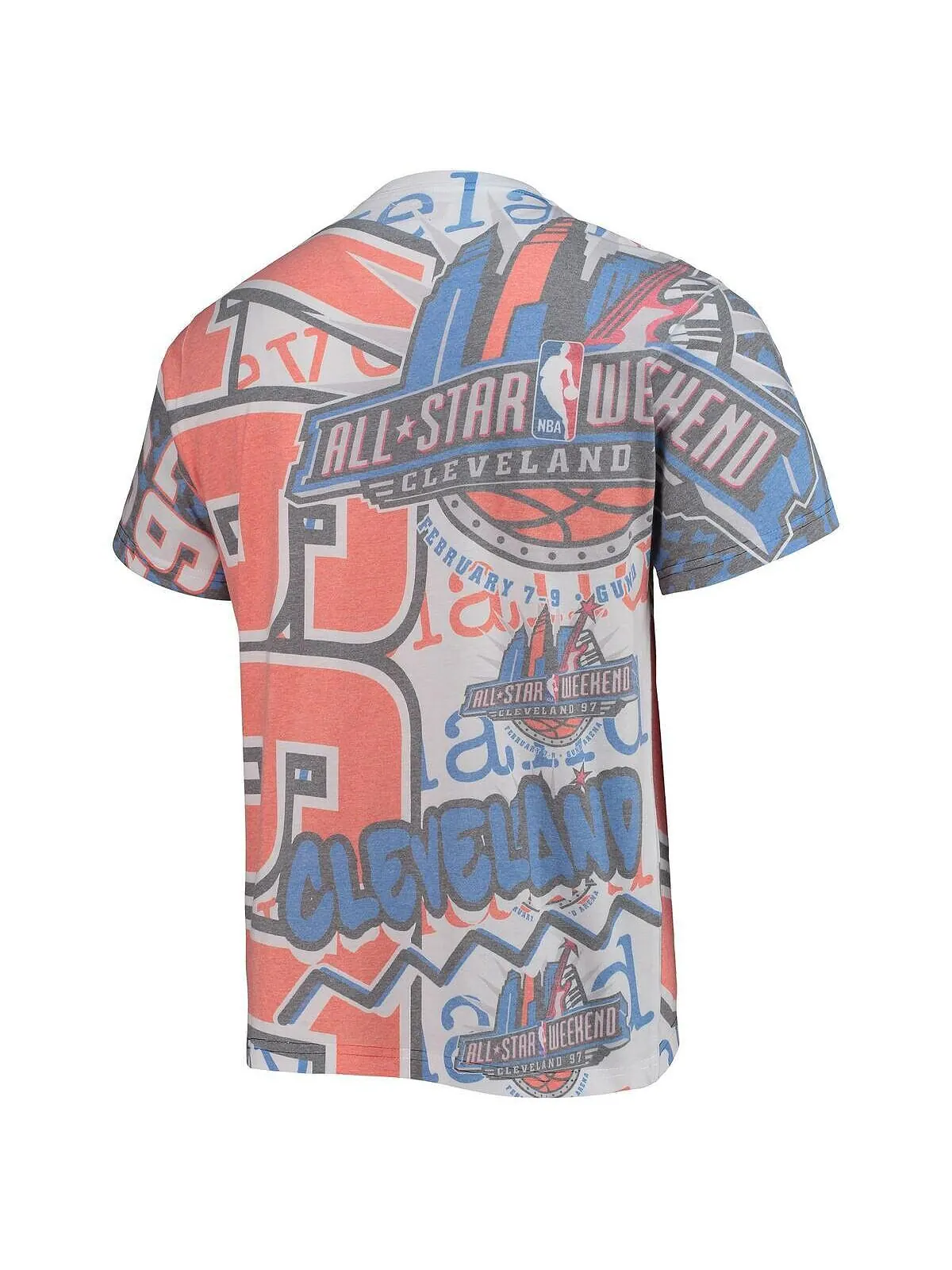 Мужская белая футболка nba all-star game 1997 hardwood classics jumbotron Mitchell & Ness — изображение 3 из 3, белый