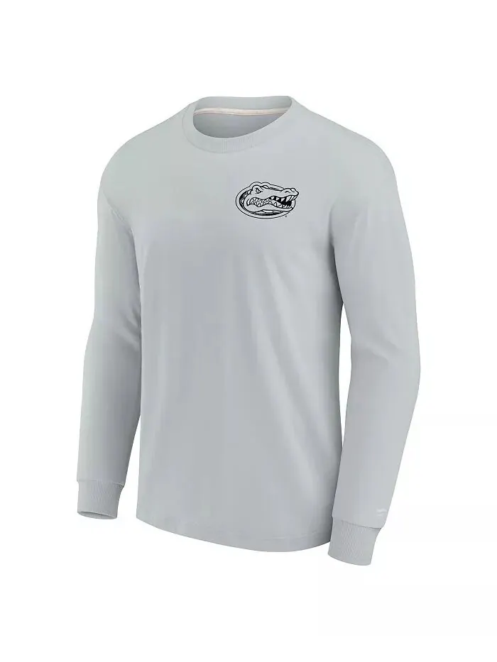 Мужская и женская серая футболка Florida Gators Super Soft с длинным рукавом Fanatics Signature — изображение 2 из 3