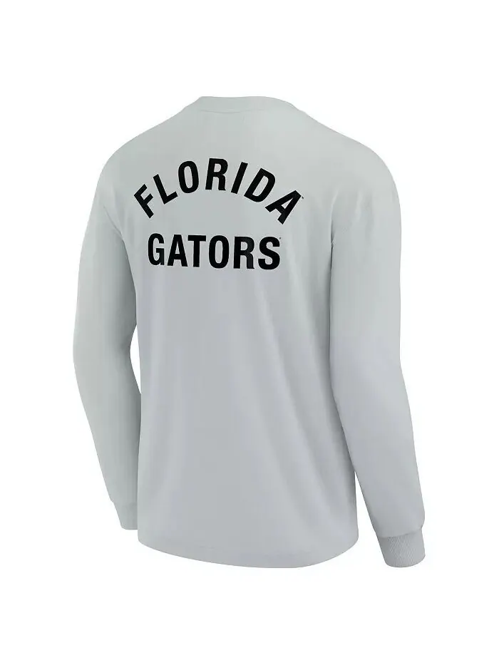 Мужская и женская серая футболка Florida Gators Super Soft с длинным рукавом Fanatics Signature — изображение 3 из 3