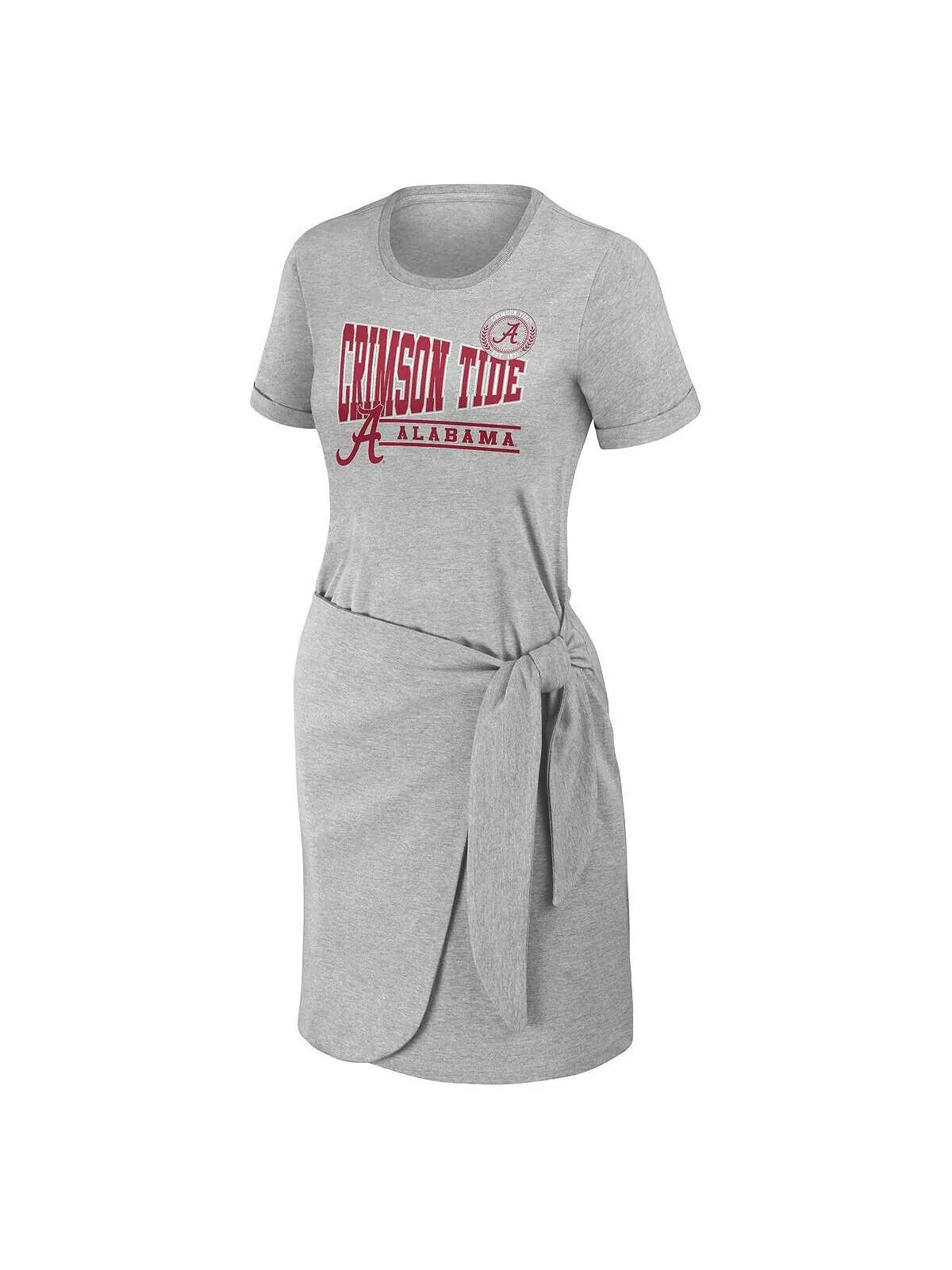 Женское платье-футболка с узлом серого цвета Alabama Crimson Tide WEAR by Erin Andrews — изображение 2 из 3, серый