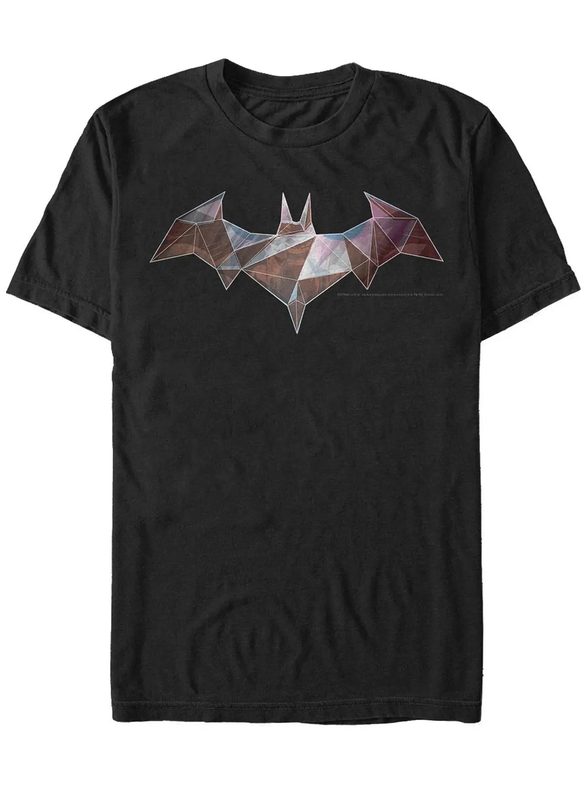 Мужская футболка с коротким рукавом dc batman с геометрическим логотипом летучей мыши Fifth Sun — изображение 1 из 1, черный