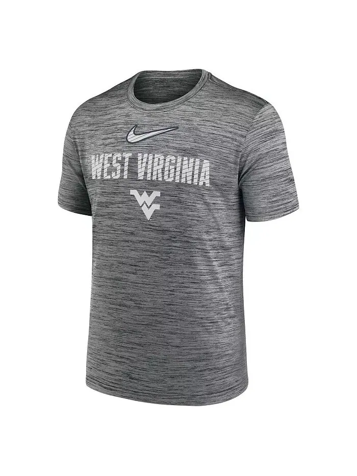 Футболка мужская антрацитовая West Virginia Mountaineers Campus Slant Velocity Performance Nike — изображение 2 из 3