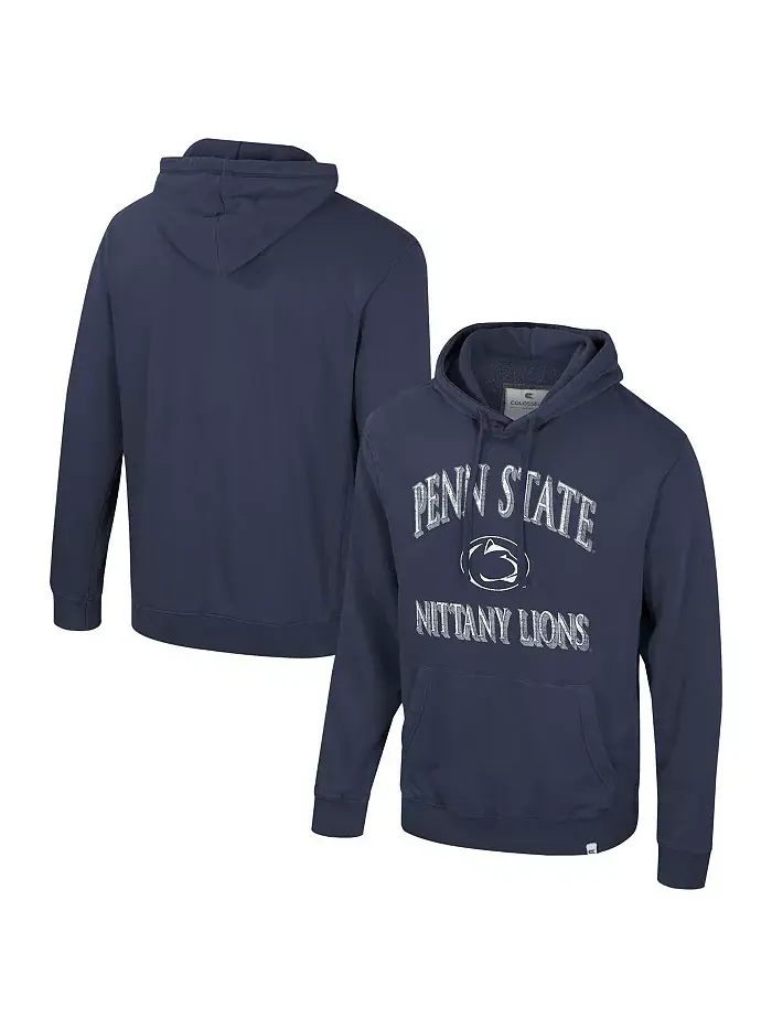 Мужская толстовка с капюшоном Big Tall Cap E-Tan Penn State Nittany Lions в темно-синем цвете — изображение 1 из 3