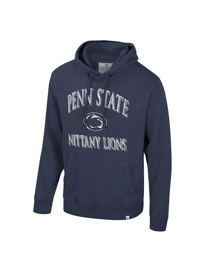 Мужская толстовка с капюшоном Big Tall Cap E-Tan Penn State Nittany Lions в темно-синем цвете — изображение 2 из 3