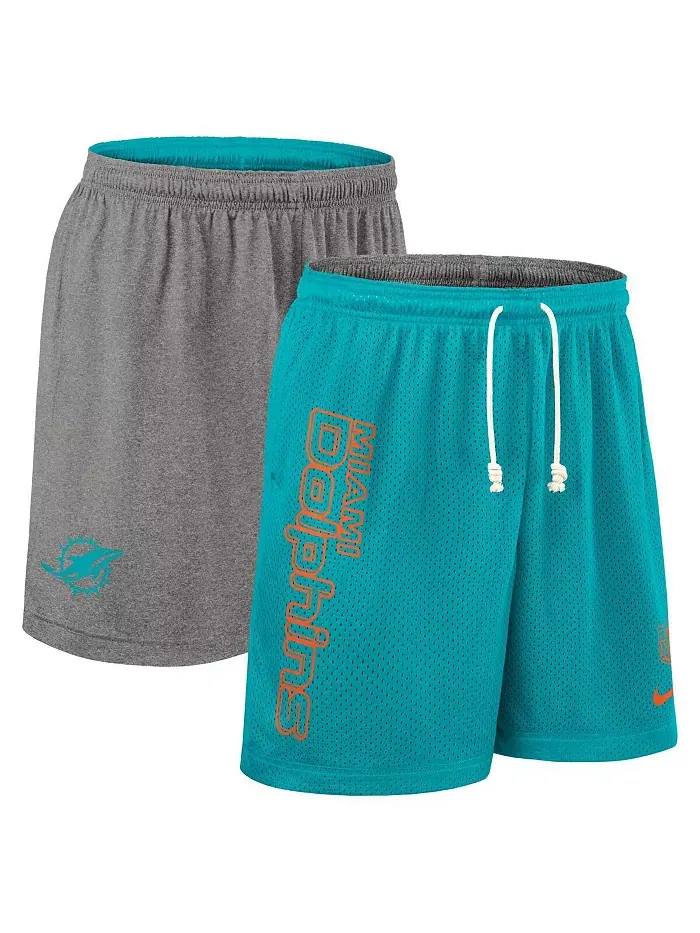 Мужские реверсивные шорты для тренировок Aqua Miami Dolphins Sideline Nike — изображение 1 из 5