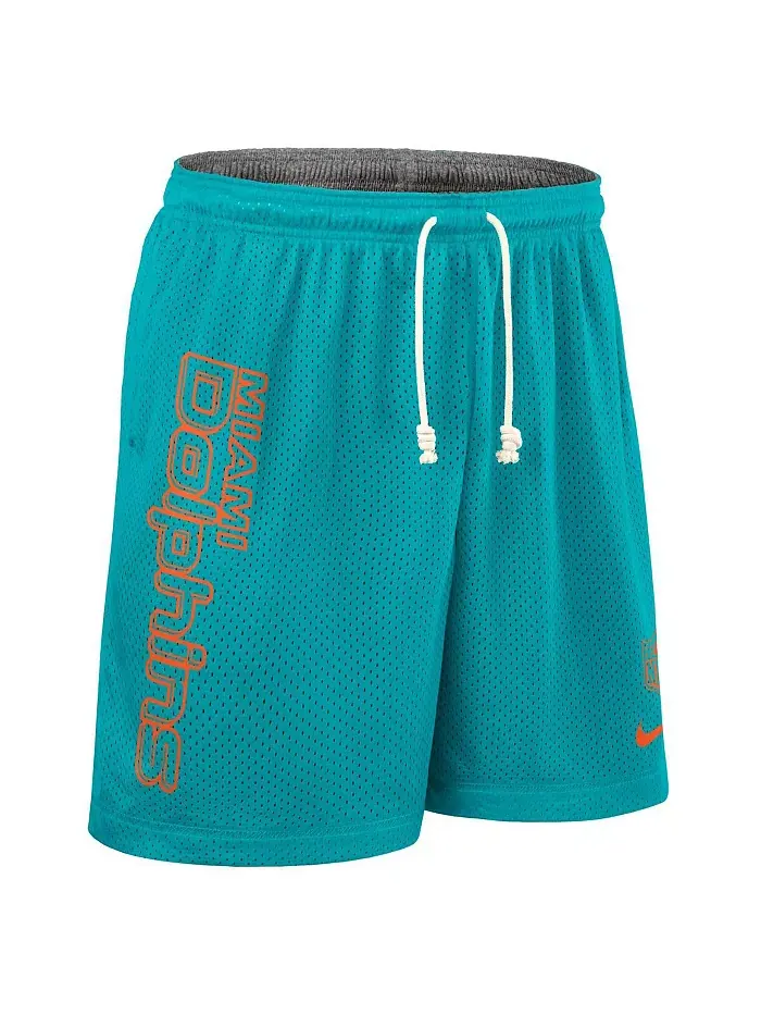 Мужские реверсивные шорты для тренировок Aqua Miami Dolphins Sideline Nike — изображение 2 из 5