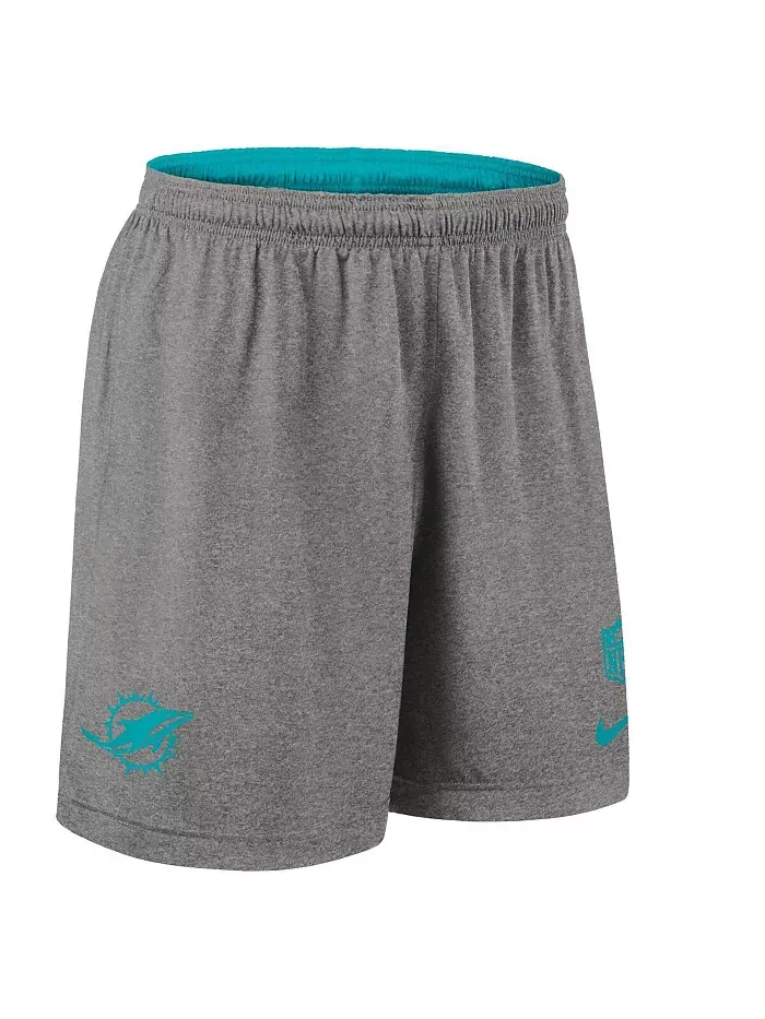 Мужские реверсивные шорты для тренировок Aqua Miami Dolphins Sideline Nike — изображение 4 из 5