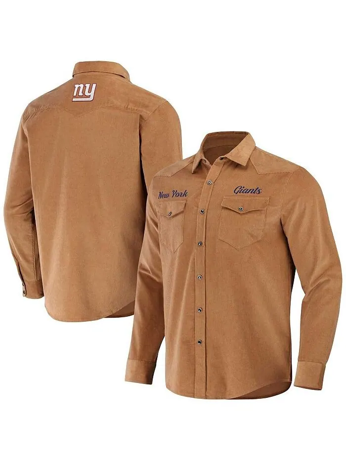 Мужская рубашка на пуговицах из коллекции NFL x Darius Rucker от Tan New York Giants Western