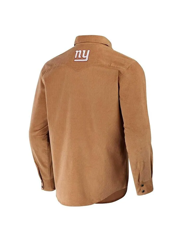 Мужская рубашка на пуговицах из коллекции NFL x Darius Rucker от Tan New York Giants Western — изображение 3 из 3, бежевый