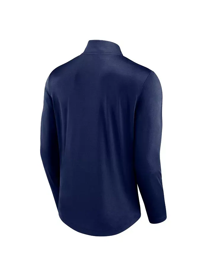 Толстовка Men's Navy Cleveland Guardians Quarterback Quarter-Zip Top Fanatics — изображение 2 из 3