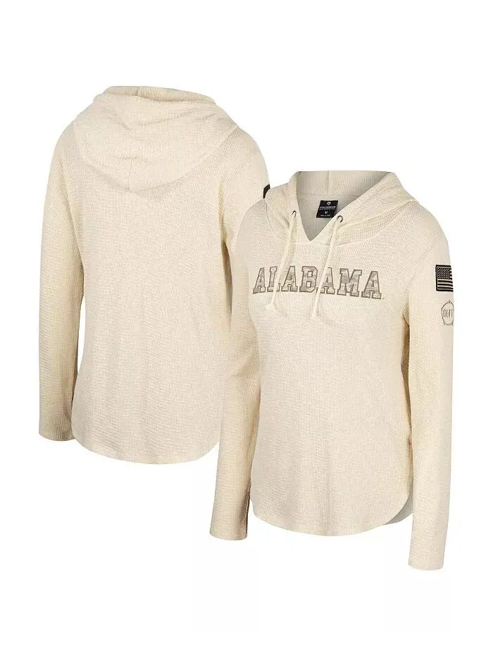 Женская кремовая футболка-толстовка Casey Raglan с длинным рукавом Alabama Crimson Tide OHT в стиле — изображение 1 из 3