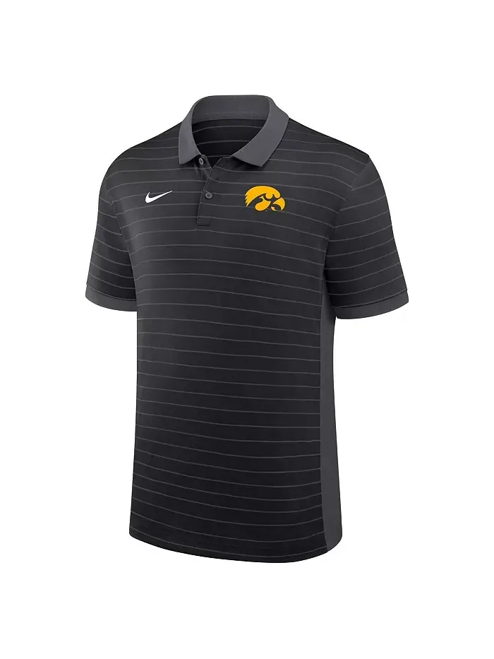 Мужская черная футболка-поло Iowa Hawkeyes 2025 Early Season Coaches Sideline Victory Stripe — изображение 2 из 3