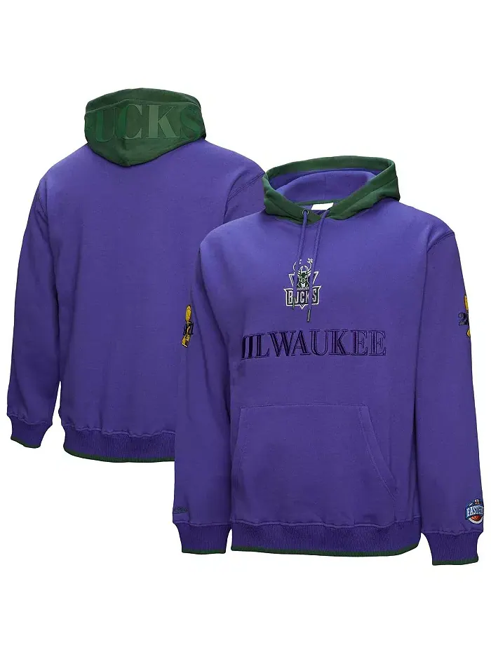 Мужская фиолетовая толстовка Milwaukee Bucks Hardwood Classics Team OG 3.0 с капюшоном Mitchell & — изображение 1 из 5