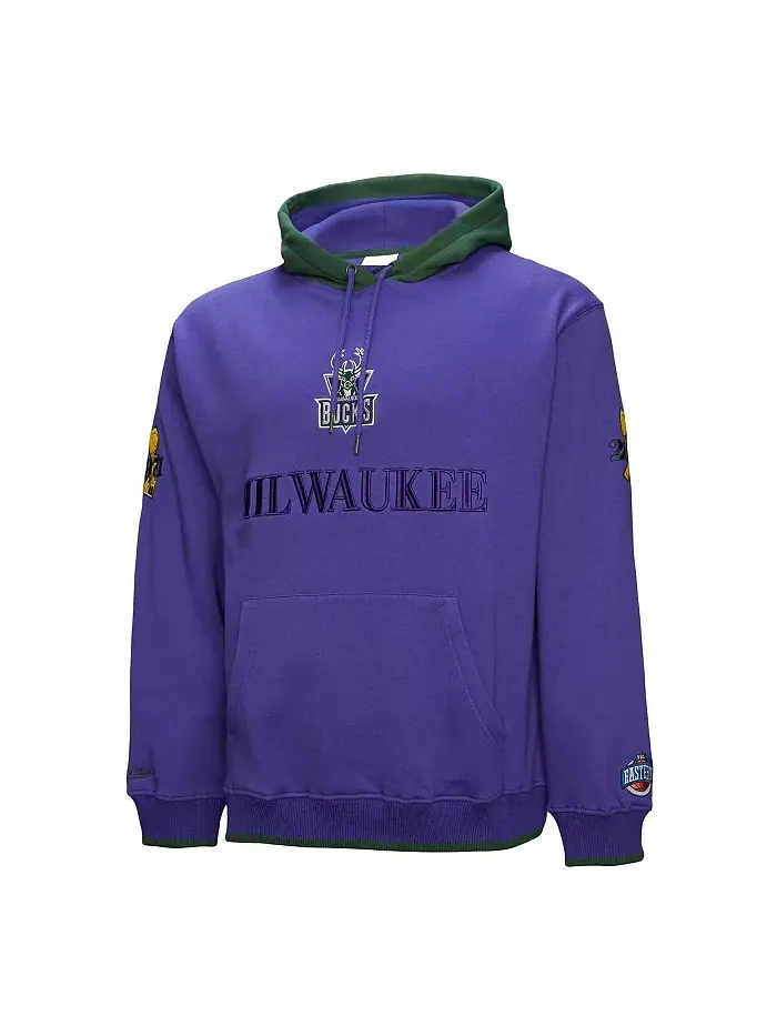 Мужская фиолетовая толстовка Milwaukee Bucks Hardwood Classics Team OG 3.0 с капюшоном Mitchell & — изображение 2 из 5