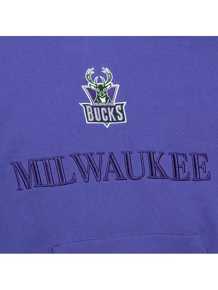 Мужская фиолетовая толстовка Milwaukee Bucks Hardwood Classics Team OG 3.0 с капюшоном Mitchell & — изображение 4 из 5