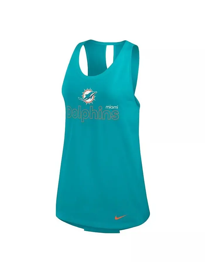 Женская майка Aqua Miami Dolphins Performance Nike — изображение 2 из 3