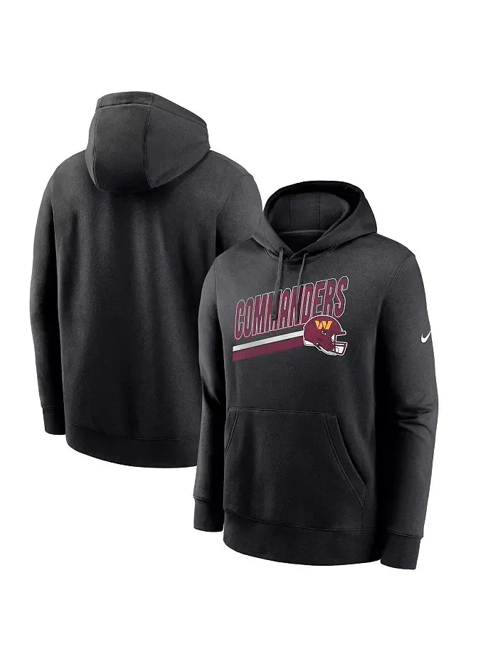 Мужская черная толстовка с капюшоном Washington Commanders Club Fleece Nike — изображение 1 из 3
