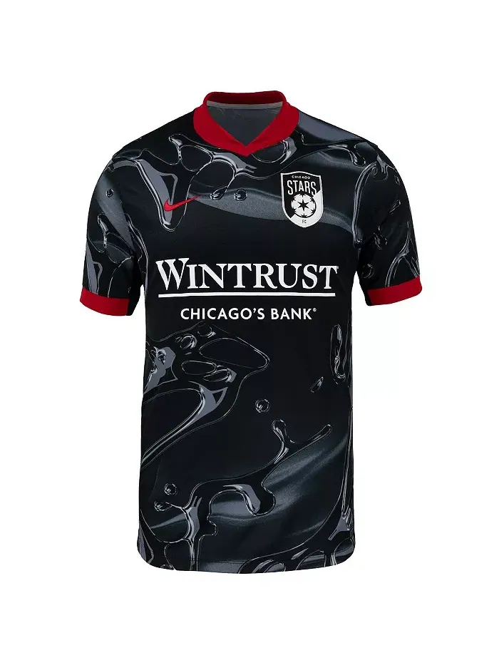 Мужская черная реплика футболки Chicago Red Stars 2025 вторичного стадионного дизайна Nike — изображение 2 из 3