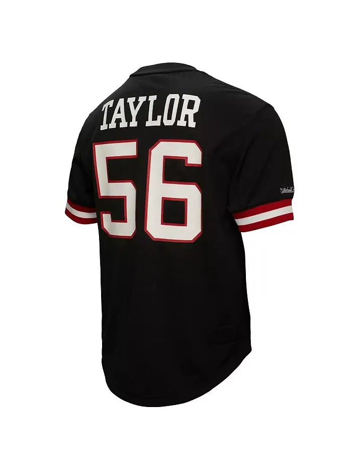 Мужская футболка с сетчатыми вставками Lawrence Taylor New York Giants Big and Tall с именем и — изображение 2 из 4