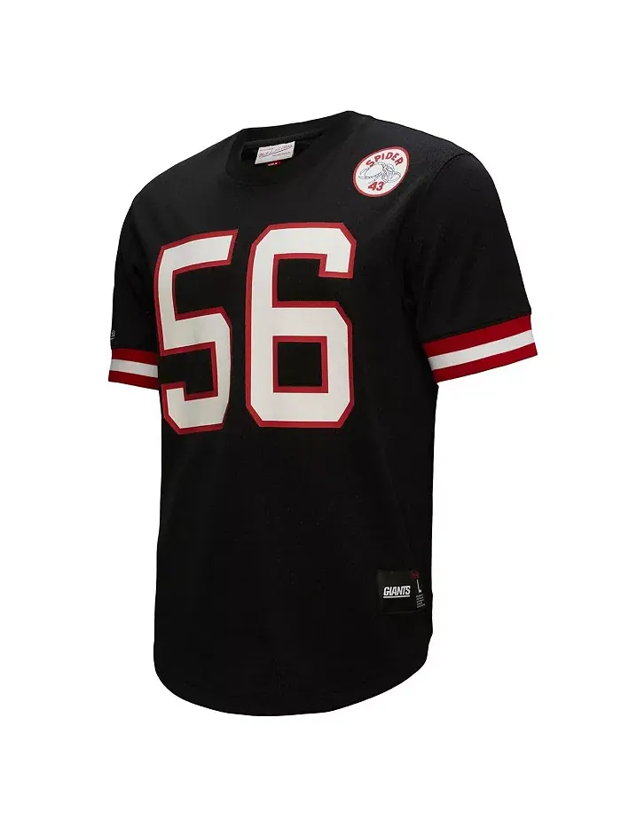 Мужская футболка с сетчатыми вставками Lawrence Taylor New York Giants Big and Tall с именем и — изображение 3 из 4