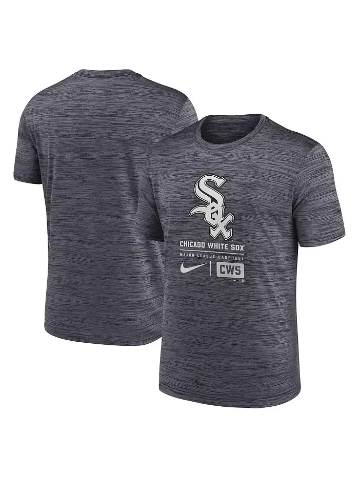 Мужская футболка Chicago White Sox с крупным логотипом, цвет древесный уголь Nike — изображение 1 из 3