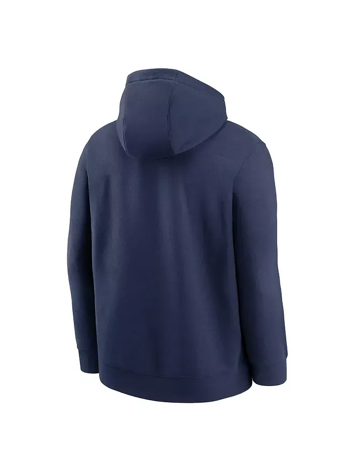Мужской синий толстовка с капюшоном Detroit Tigers Logo Club Fleece Pullover Hoodie Nike — изображение 3 из 3