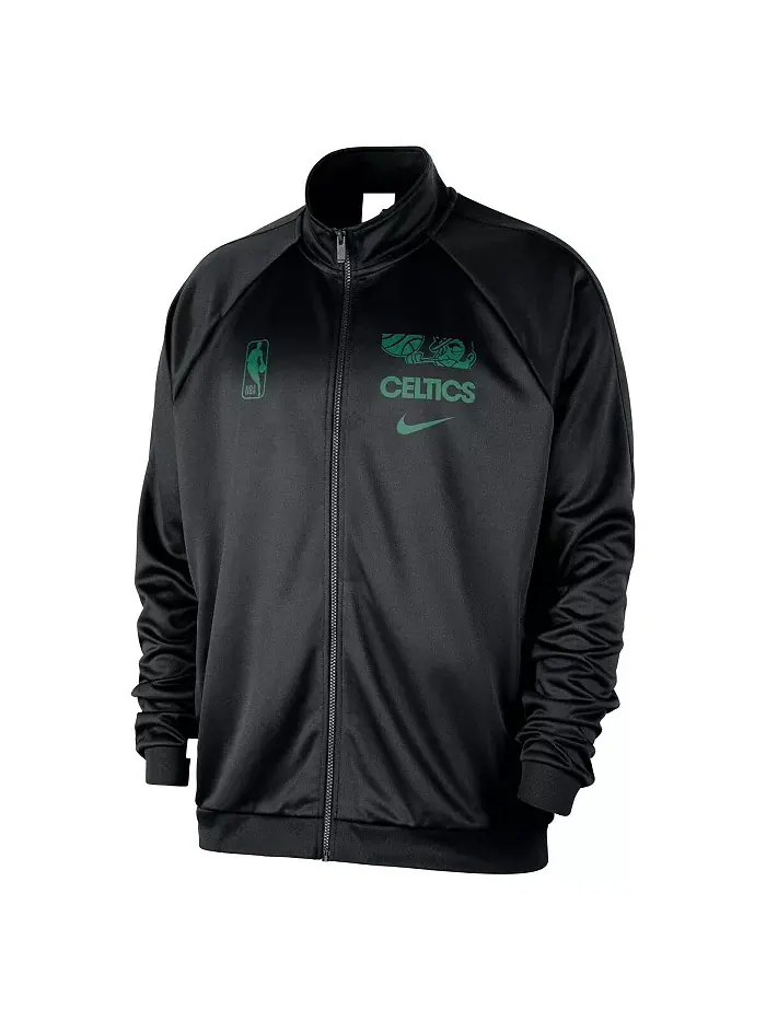 Мужская черная куртка-толстовка Boston Celtics Courtside Pique Club на молнии Nike — изображение 4 из 4