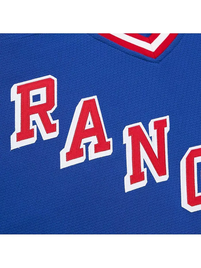 Мужская синяя хоккейная футболка New York Rangers Big Tall 1993/94 Blue Line 2.0 с именем Mark — изображение 3 из 5