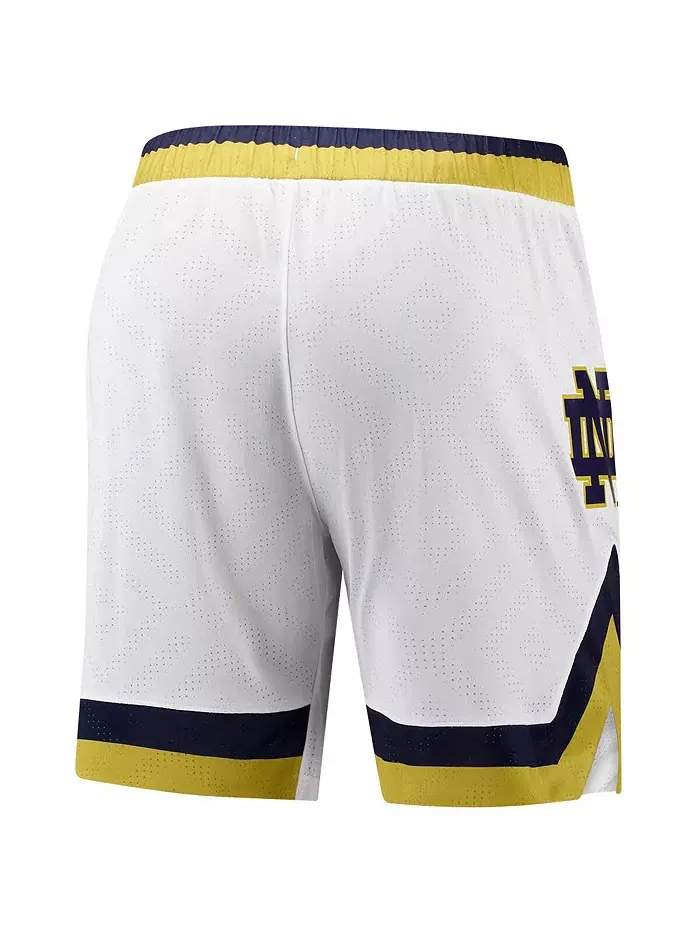 Мужские белые баскетбольные шорты Notre Dame Fighting Irish (реплика) Under Armour — изображение 2 из 3