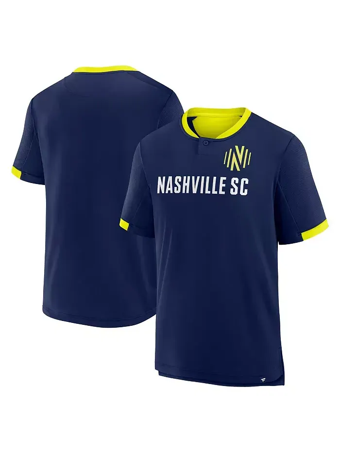 Мужская футболка Nashville Stoppage Time Striker в синем цвете Fanatics — изображение 1 из 3