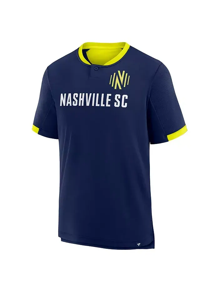 Мужская футболка Nashville Stoppage Time Striker в синем цвете Fanatics — изображение 2 из 3