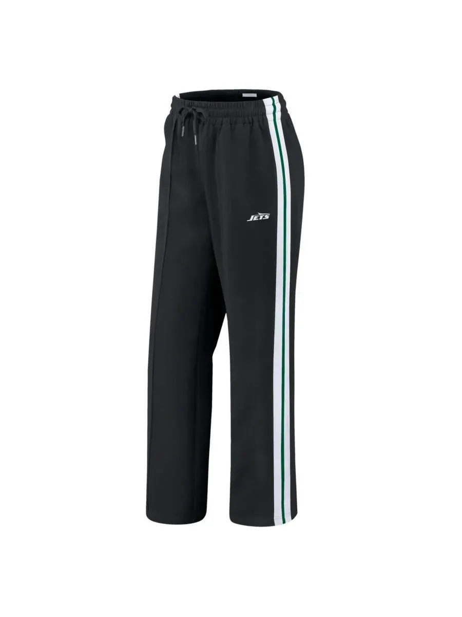WEAR by Erin Andrews Женские черные брюки прямого кроя с цветовыми блоками в стиле New York Jets — изображение 2 из 3, черный