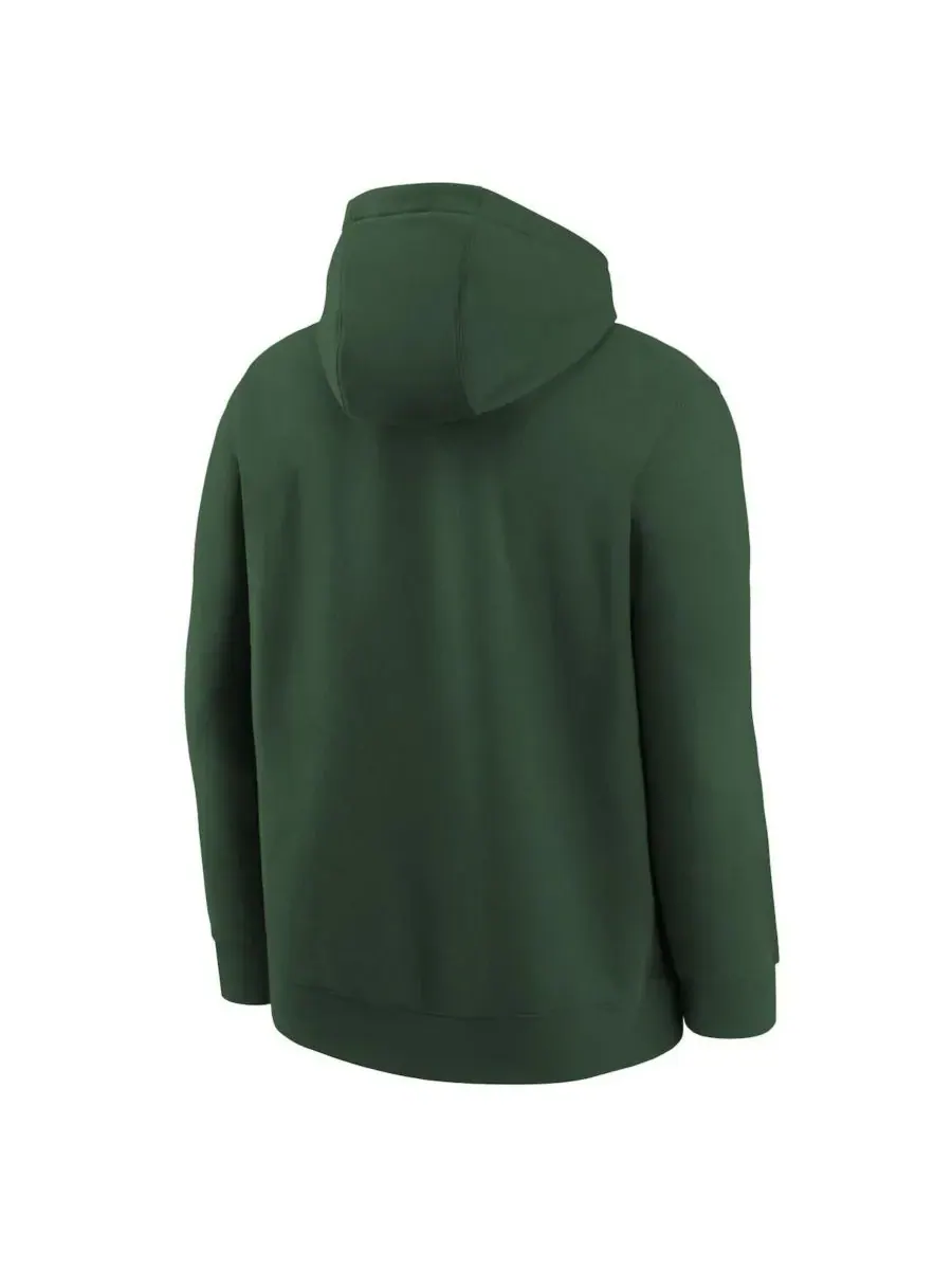 Nike Толстовка для тренировок Big Boys and Girls Hunter Green Milwaukee Bucks 2025/26 Club Fleece — изображение 2 из 3