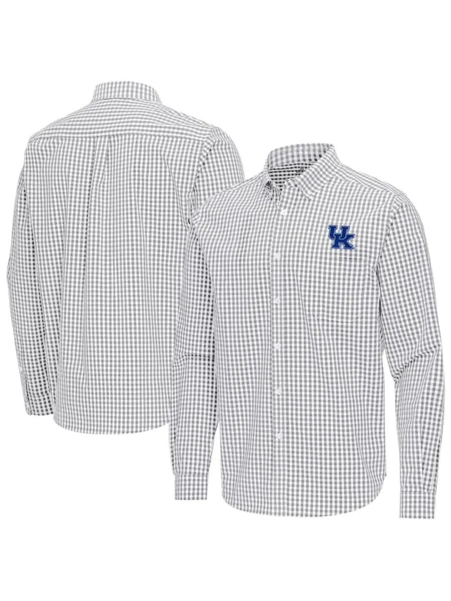 Рубашка Ellis с принтом GINGHAM, Kentucky Wildcats Antigua