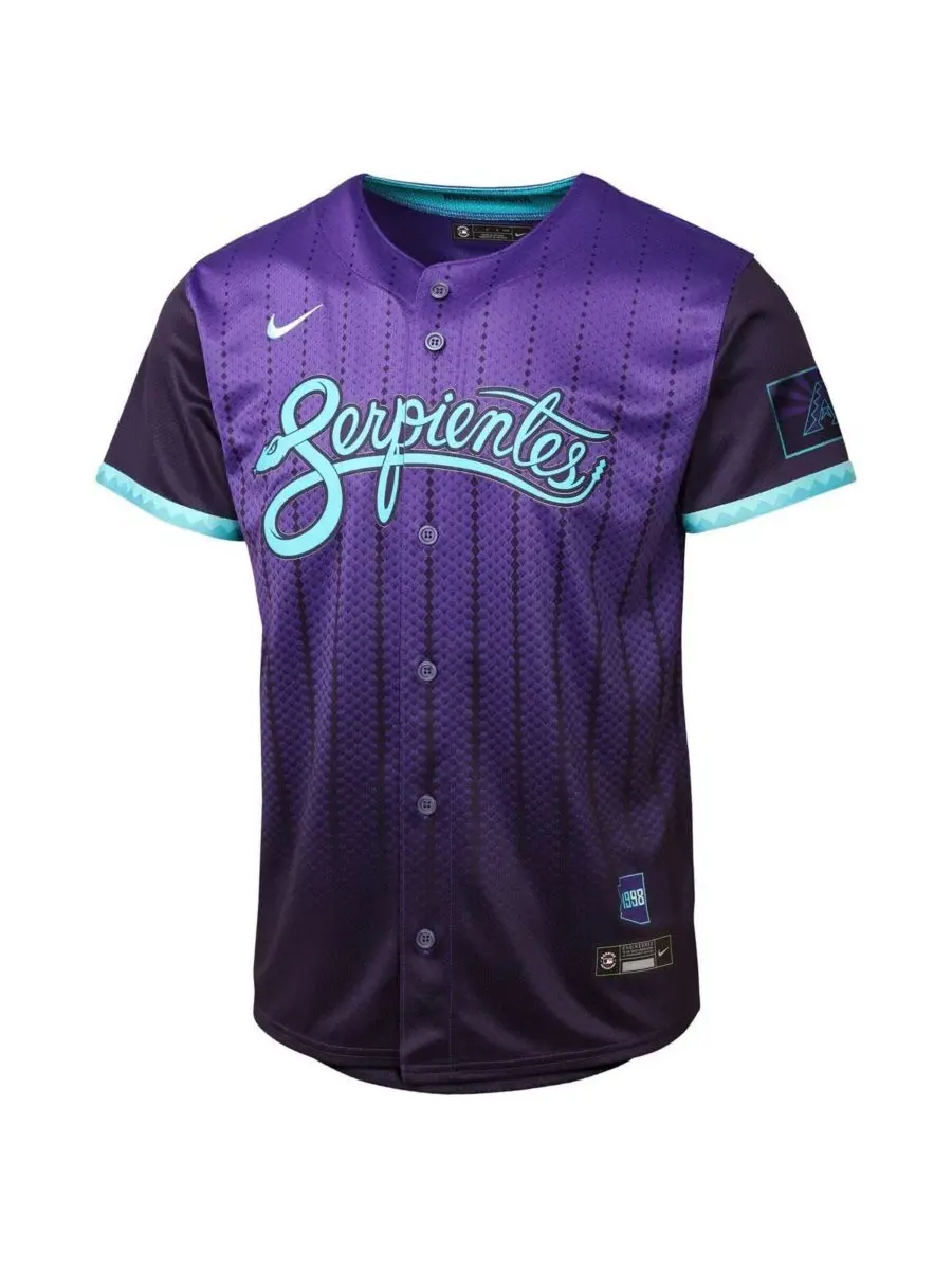 Детская футболка Корбина Кэрролла фиолетового цвета с символикой Arizona Diamondbacks, выпущенная — изображение 3 из 3