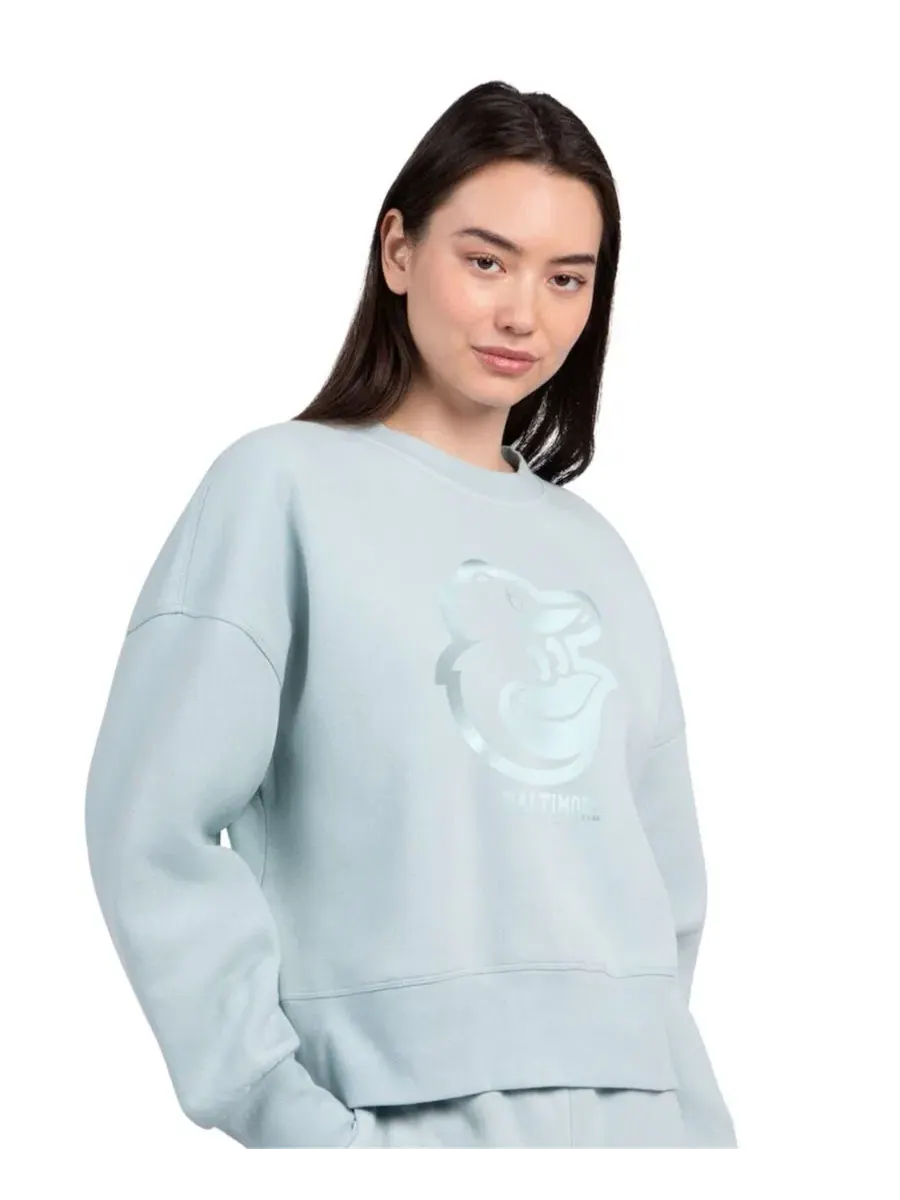 Женский свитшот из футера с набивным рисунком Boxy Fleece Baltimore Orioles Pastels Starter