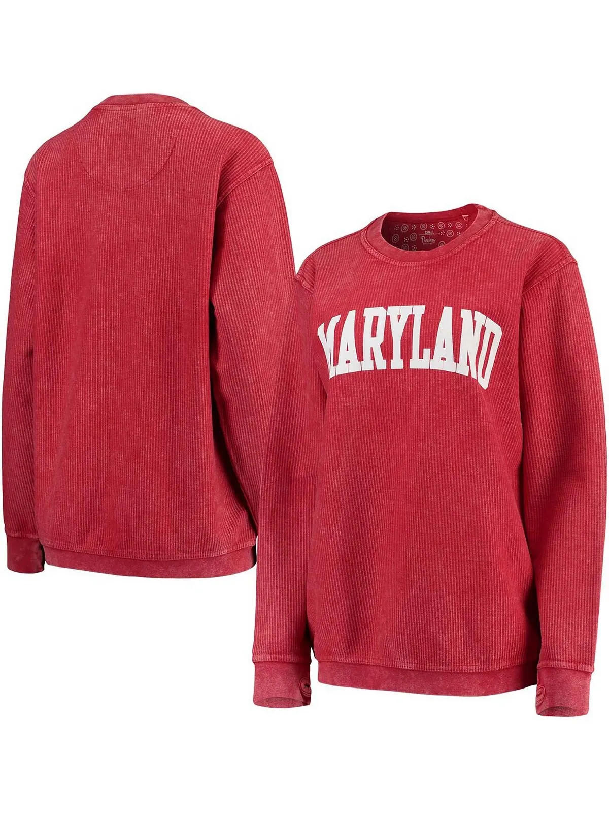 Женский базовый пуловер с аркой красного цвета Maryland Terrapins в винтажном стиле с удобным — изображение 1 из 3, красный