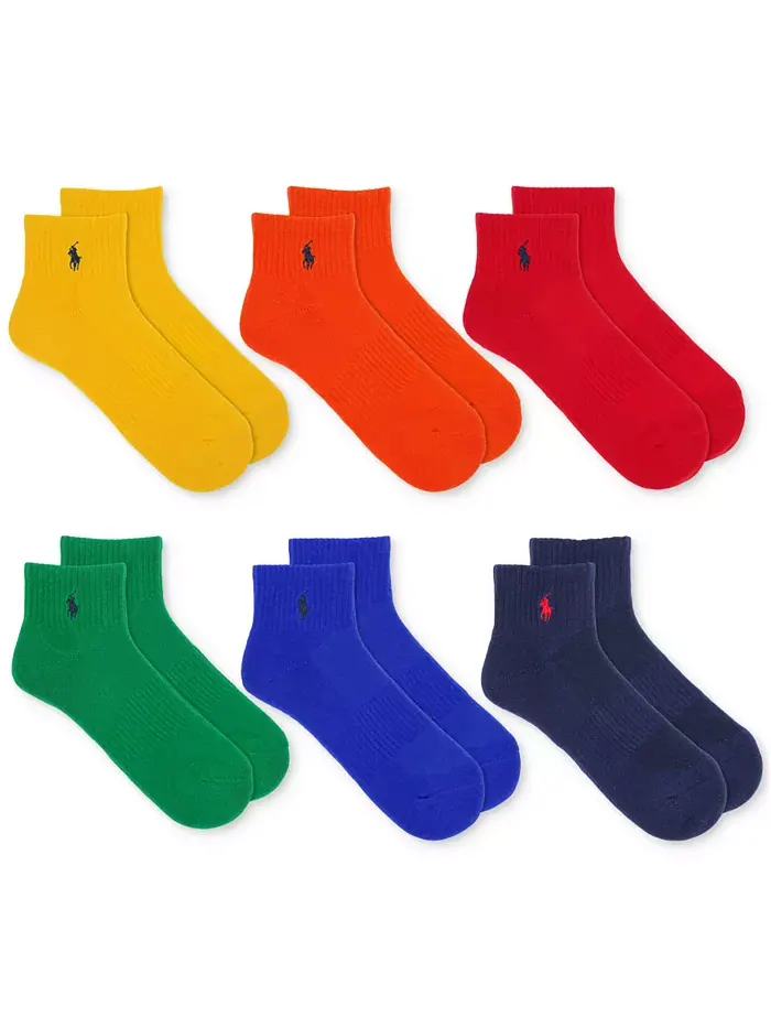 Мужские носки Performance Colorful Quarter, 6 пар Polo Ralph Lauren — изображение 1 из 3