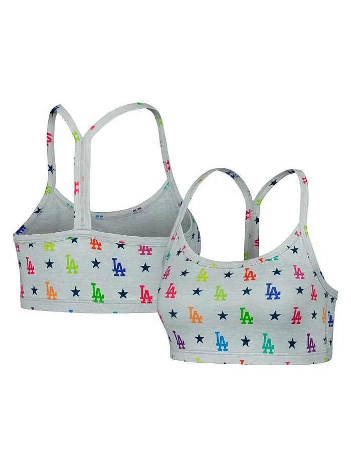 Женский серый бюстгальтер Los Angeles Dodgers TLC Rainbow Terez
