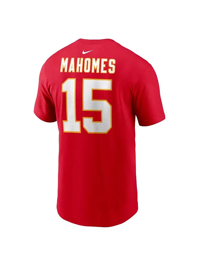 Мужская футболка Patrick Mahomes с именем и номером игрока Kansas City Chiefs, красная Nike — изображение 2 из 2