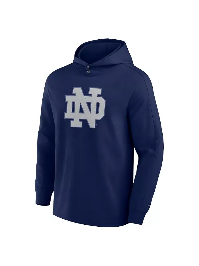Мужская толстовка с капюшоном Blaze Tri-Blend цвета "морской волны" Notre Dame Fighting Irish — изображение 2 из 3
