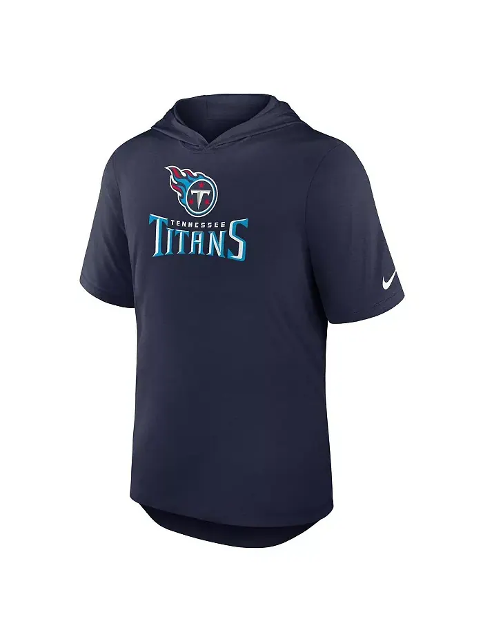 Мужская синяя толстовка-футболка Tennessee Titans Lockup Tri-Blend Nike — изображение 2 из 3