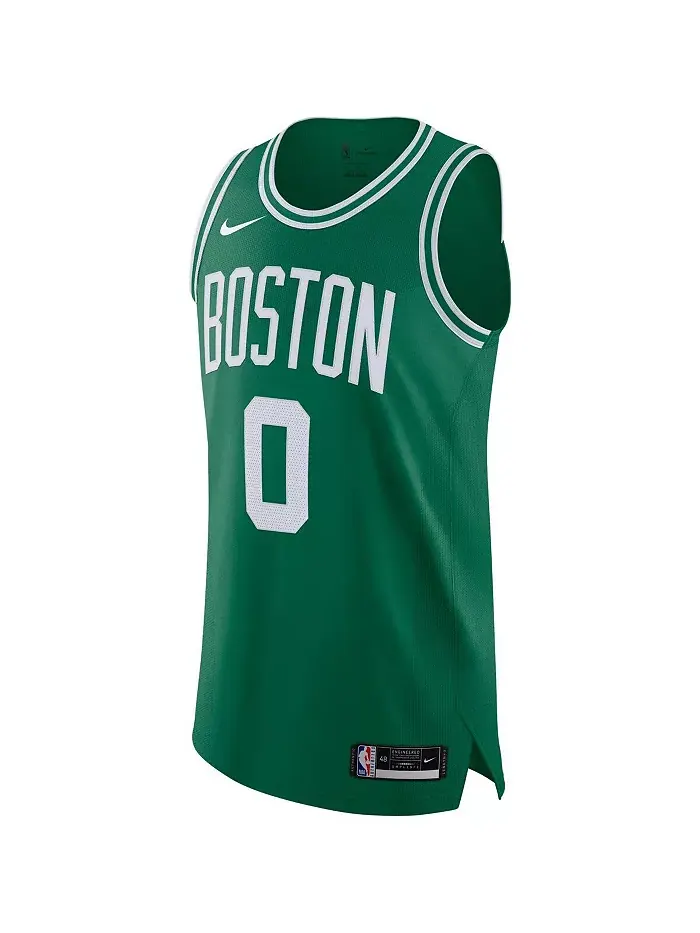 Мужская футболка Jayson Tatum Kelly Green Boston Celtics Authentic - версия Association Edition Nike — изображение 2 из 3