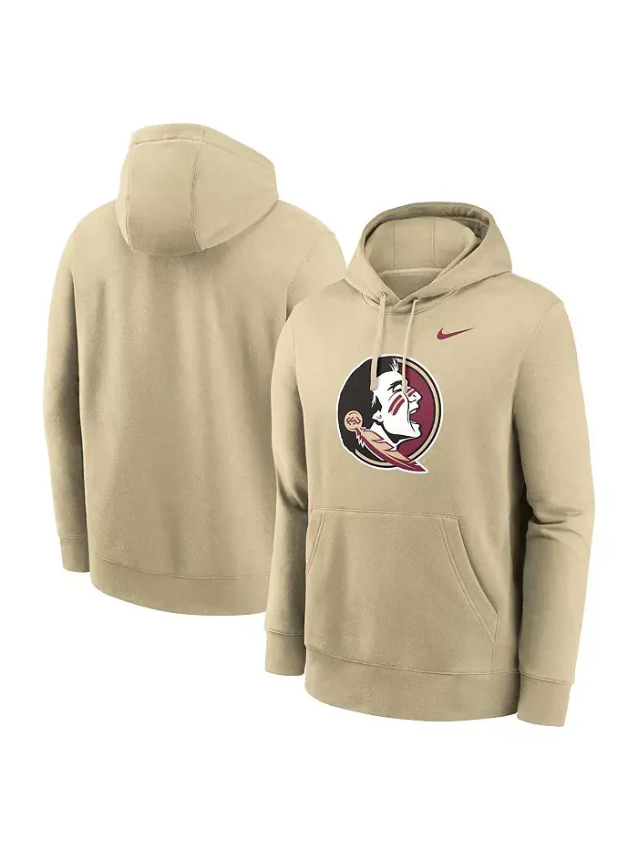 Мужская толстовка с капюшоном Florida State Seminoles Primetime Club Fleece золотистого цвета Nike — изображение 1 из 3