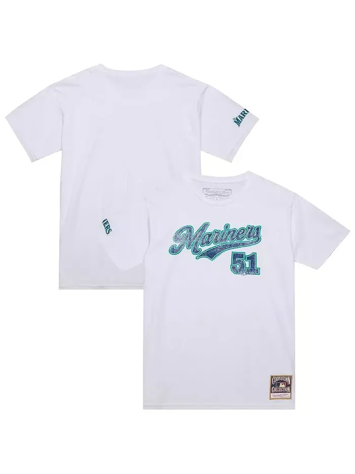 Мужская футболка Ichiro Suzuki белого цвета Seattle Mariners из коллекции Cooperstown Collection — изображение 1 из 3