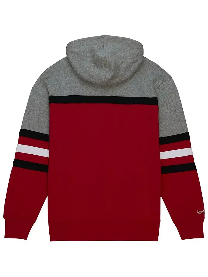 Мужская бордовая толстовка с капюшоном Head Coach Arkansas Razorbacks Mitchell & Ness — изображение 3 из 4